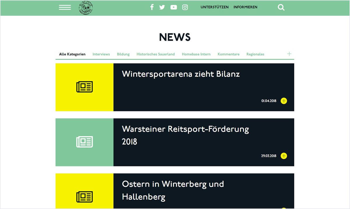 Ansicht - Nachrichten Liste