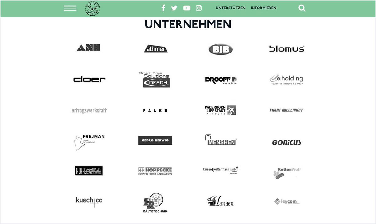 Ansicht - Unternehmensliste