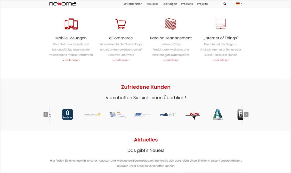 Ansicht - Kundenslider (Startseite)