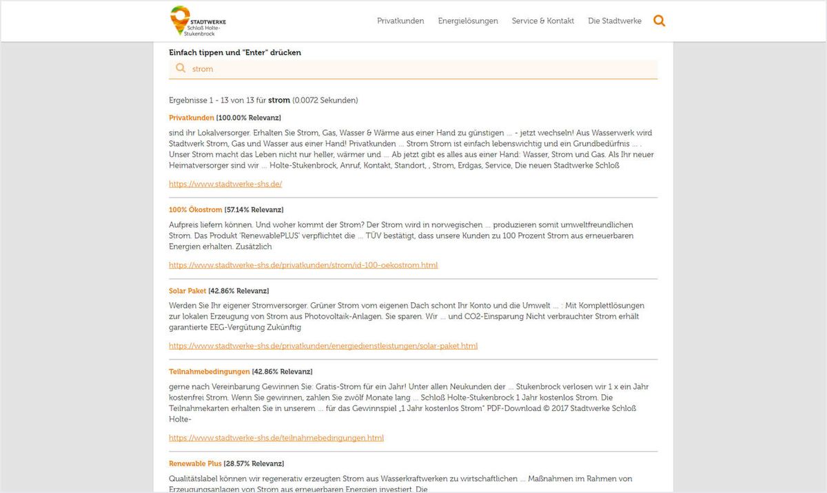Ansicht - Suche